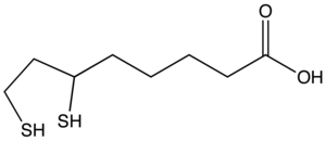 Formula chimica Acido Lipoico