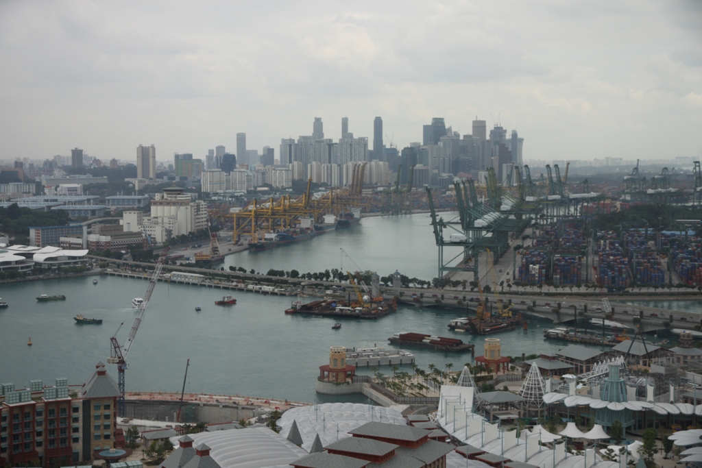 Singapore vista di una parte del porto