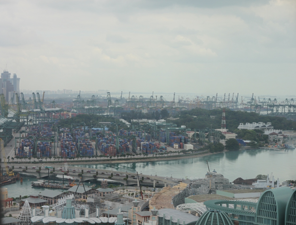 Singapore vista di una parte del porto