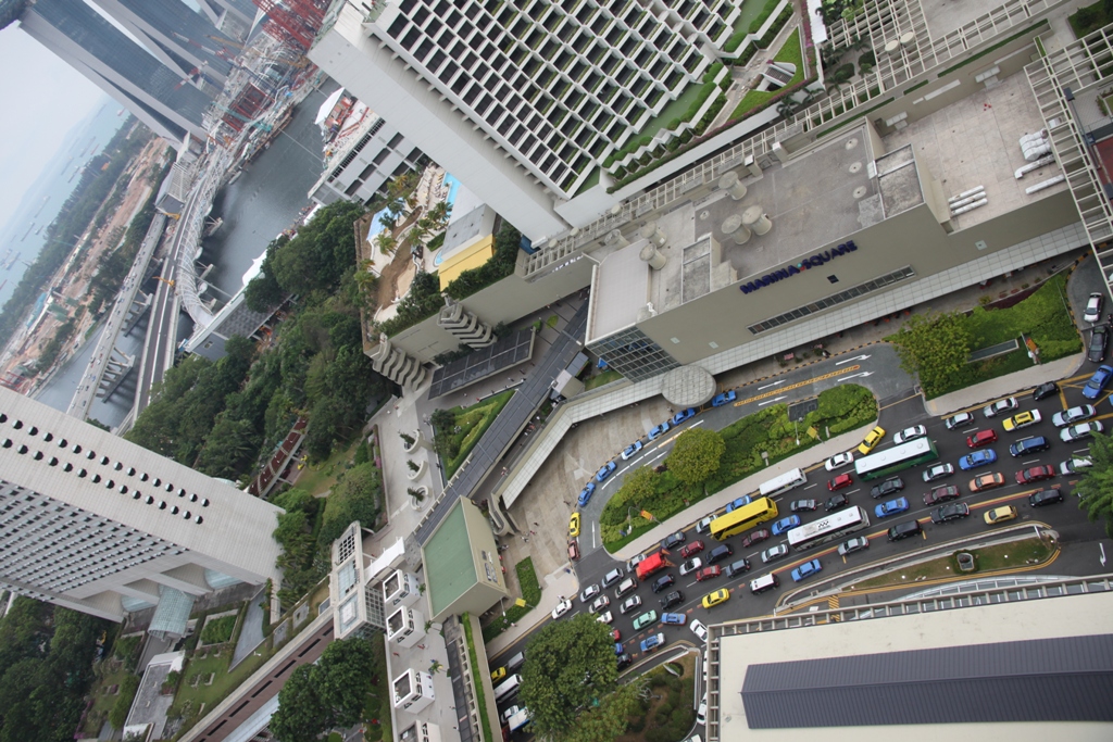 Singapore vista dall'Hotel Pan Pacific strada del mattino